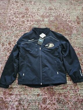 NWT Bauer YOUTH Anaheim JR Ducks Softshell Jacket with Embroidered Logo